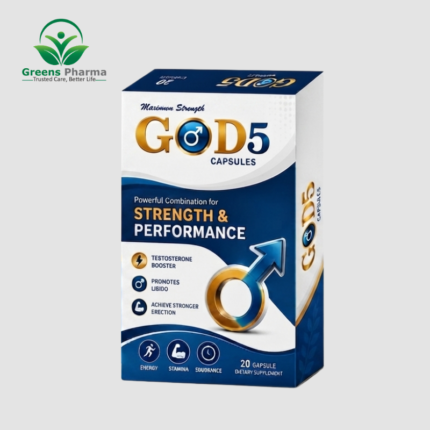 Greens Pharma GOD5 Capsules (20 Capsules) – Maximum Strength & Performance Booster